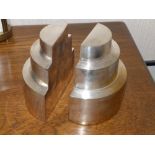A pair of art deco EP bookends, 5" high. (2)