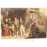 After Fred Roe - A Victorian colour Nelson print - 'Bound for Trafalgar's Bay', Henry Sotheran label
