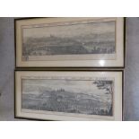 Samuel & Nathaniel Buck - two black & white 18thC etchings - West & South West Prospects of