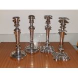 Two pairs of EP candlesticks , 12.5" - a/f (4)