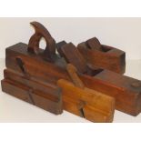 A collection of 29 wooden planes including moulding, block & jack planes, 22" down to 8", each
