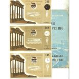 OLYMPICS - 1960 ROME ITALY CYCLING PROGRAMME & TICKETS