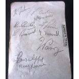 SWANSEA TOWN 1947 AUTOGRAPHED ALBUM PAGE