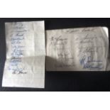 1946-47 CRYSTAL PALACE AUTOGRAPHED ALBUM PAGES