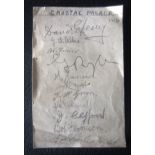 1932-33 CRYSTAL PALACE AUTOGRAPHED ALBUM PAGE