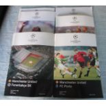 MANCHESTER UNITED EUROPEAN CUP PROGRAMMES 1996-97 X 10