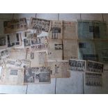 CRICKET - 100+ NEWSPAPER CUTTINGS FROM 1940'S / 50'S + 2 PAPERS