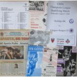 COLLECTION OF BRITISH TEAMS AWAY IN EUROPE - ALL CUP GAMES X 28