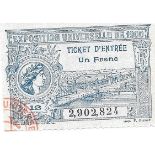 1900 OLYMPIC GAMES FRANCE TICKET