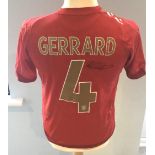 STEVE GERRARD HAND SIGNED REPLICA SHIRT