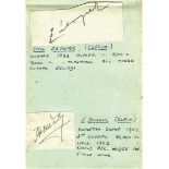 ATHLETICS - CZECHS EMIL ZATOPEK & JOSEF DOLEZAL AUTOGRAPHS