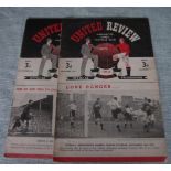 MANCHESTER UNITED HOMES 1949-50 - DERBY & HUDDERSFIELD