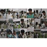 CRICKET - PAKISTAN 1992 PHOTOGRAPHS X 21 ALL HAND SIGNED JAVED MIANDAD WAQAR YOUNIS ETC.