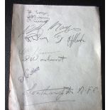 SOUTHAMPTON AUTOGRAPHS 1936-37