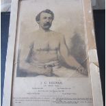 BOXING - J C HEENAN PRINT ISSUED BY THE LICENSED VICTUALLERS GAZETTE 1895