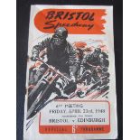 SPEEDWAY - 1948 BRISTOL V EDINBURGH