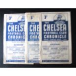 CHELSEA HOME PROGRAMMES 1947-48 X 3