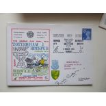 1973 TOTTENHAM LEAGUE CUP WINNERS LTD EDITION POSTAL COVER AUTOGRAPHED BY RALPH COATES