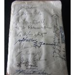 1947 NOTTS COUNTY AUTOGRAPHED ALBUM PAGE