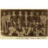 CRICKET - 1921 AUSTRALIA TEAM GROUP ORIGINAL VINTAGE POSTCARD