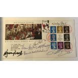 ENGLAND - POSTAL COVER MULTI SIGNED BY THE WORLD CUP 1966 TEAM INCLUDING ALF RAMSEY