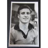 WOLVES - ORIGINAL ALBERT WILKES POSTCARD OF JIMMY MULLEN WHICH IS ALSO HAND SIGNED