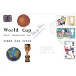 1966 WORLD CUP FIRST DAY COVER HAND SIGNED BY STANLEY ROUS