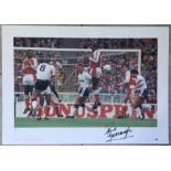 TOTTENHAM - PAUL GASCOIGNE WEMBLEY 1991 LIMITED EDITION HAND SIGNED PRINT