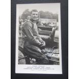 SPEEDWAY - CIRCA LATE 20'S ORIGINAL HAND SIGNED POSTCARD OF ROGER FROGLEY CRYSTAL PALACE