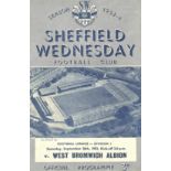 1953/54 SHEFFIELD WEDNESDAY V WEST BROMWICH W.B.A