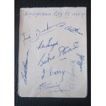 1949-50 BIRMINGHAM CITY AUTOGRAPHED ALBUM PAGE