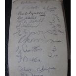 COLCHESTER UNITED AUTOGRAPHED ALBUM PAGE FROM 1938-39 SEASON