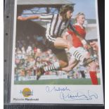 MALCOLM McDONALD NEWCASTLE & ENGLAND - WESTMINSTER EDITION AUTOGRAPHED PHOTO