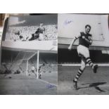 BURNLEY - AUTOGRAPHED PHOTOS OF JOHN ROBSON