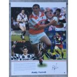 RUGBY - ANDY FARRELL LIMITED EDITION HAND SIGNED PRINT