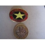 SPEEDWAY - 1973 WIMBLEDON GILT BADGE