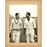 CRICKET - SIR GARFIELD SOBERS (WEST INDIES) VINTAGE PRESS PHOTOGRAPH