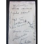 1947-48 BIRMINGHAM CITY AUTOGRAPHED ALBUM PAGE