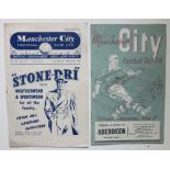 MANCHESTER CITY V HIBERNIAN & ABERDEEN