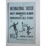 1968-69 VANCOUVER ALL STARS V WEST BROMWICH ALBION