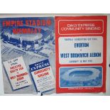 WEST BROMWICH ALBION 1954 & 1968 FA CUP FINAL OFFICIAL SONGSHEETS