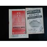 NEWCASTLE UNITED 1950'S PROGRAMMES X 2 INC LINCOLN IN FRIENDLY
