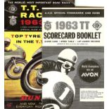 MOTORCYCLE RACING - 1963 ISLE OF MAN TT PROGRAMME & SCORE BOOK