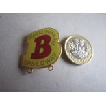 SPEEDWAY - BIRMINGHAM GILT BADGE