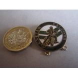 SPEEDWAY - EXETER FALCONS GILT BADGE