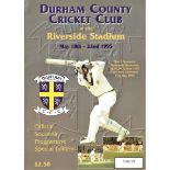 CRICKET - 1995 DURHAM OPENING OF RIVERSIDE V WARWICKSHIRE PROGRAMME