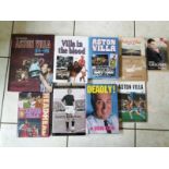 ASTON VILLA RELATED FOOTBALL BOOKS X 8