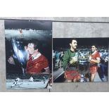 LIVERPOOL - ALAN KENNEDY & BRUCE GROBBELAAR HAND SIGNED EUROPEAN CUP PHOTO'S