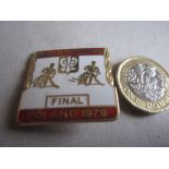 SPEEDWAY - 1979 WORLD FINAL POLAND GILT BADGE