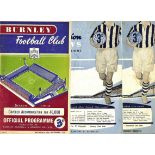 BURNLEY (DIVISION ONE CHAMPIONS) 59-60 V WEST BROMWICH ALBION HOME & AWAY PLUS RESERVE MATCH